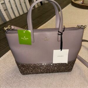 Kate Spade Grey and Silver Glitter Women's Crossbody